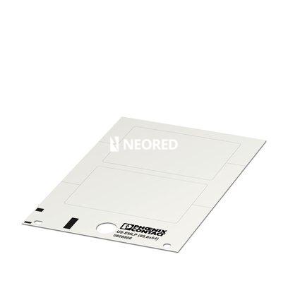 Rótulo de plástico, Tarjeta, blanco, sin rotular, rotulable con: THERMOMARK PRIME, THERMOMARK CARD, BLUEMARK ID, BLUEMARK ID COLOR, clase de montaje: pegado, superficie útil: 85,6 x 54 mm