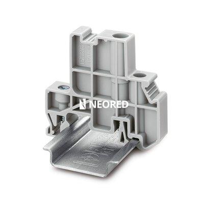 Soporte final, para el apoyo final de los bornes de doble piso y de tres pisos, anchura: 10 mm, color: Gris