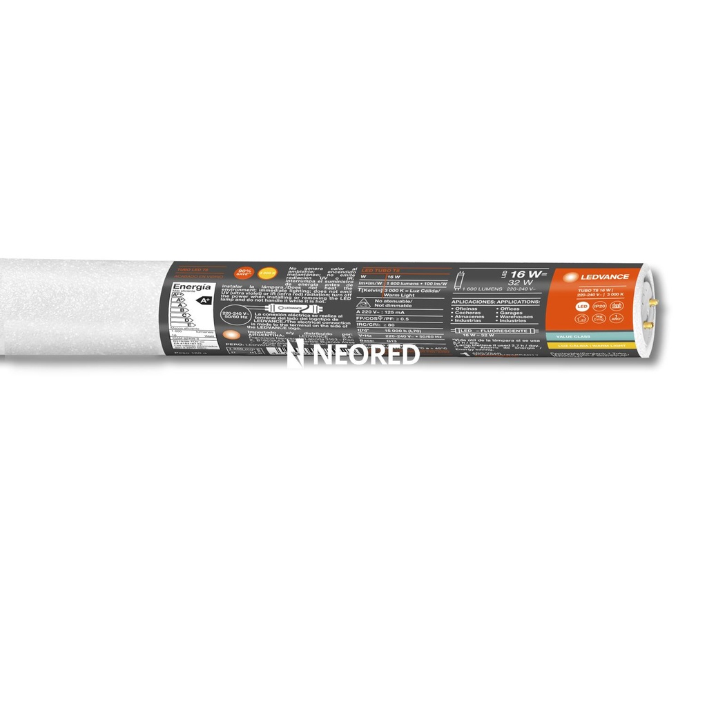 LED VALUE TUBE T8 16W 3000K 1600lm - LDV