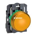 PILOTO LUMINOSO PLASTICO LED COMPONIBLE AMARILLO 380 VCA/VDC