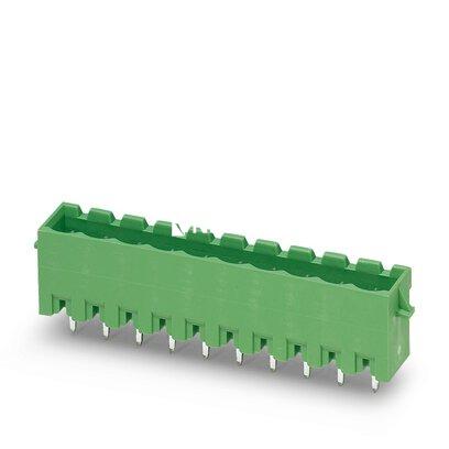 Carcasa base placa de circuito impreso, corriente nominal: 12 A, tensión de dimensionamiento (III/2): 320 V, número de polos: 16, paso: 5,08 mm, color: verde, superficie contactos: Estaño, montaje: Soldadura por ola, Artículo con saliente de encaje