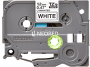 Cinta laminada tze - negro/blanco 12mm, cinta laminada estandar, longuitud: 8 metros