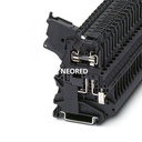 Borne de carril para fusible, tipo de fusible: Vidrio/cerámica/..., tipo de conexión: Conexión por tornillo, sección: 0,14 mm²- 6 mm², AWG: 26 - 10, corriente nominal: 6,3 A, tensión nominal: 500 V, anchura: 6,2 mm, tipo de fusible: G/5 x 20, clase de mon