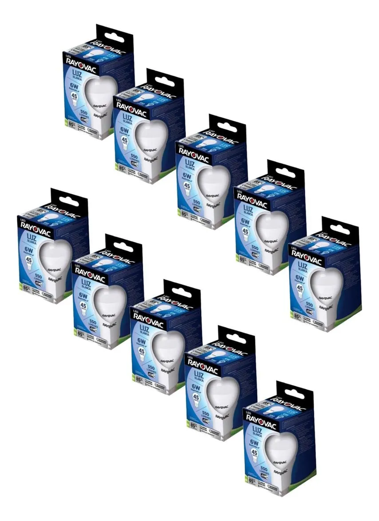 Lampara Led 6W Blanca 550 Lumenes- Pack x 10