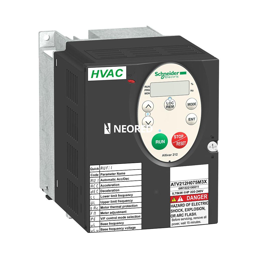 VARIADOR 0,75KW 1HP 480V TRI CEM IP20