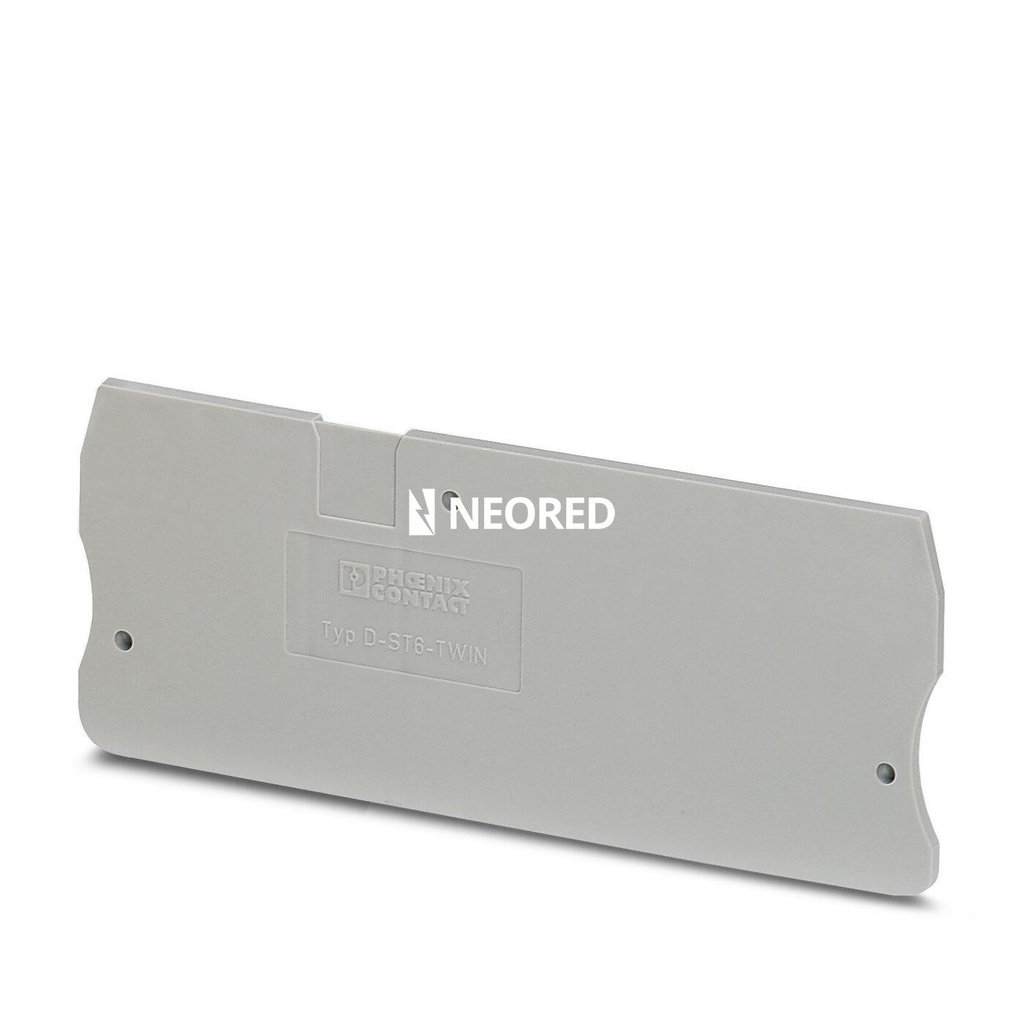 Tapa final, longitud: 80 mm, anchura: 2,2 mm, altura: 51,1 mm, color: gris