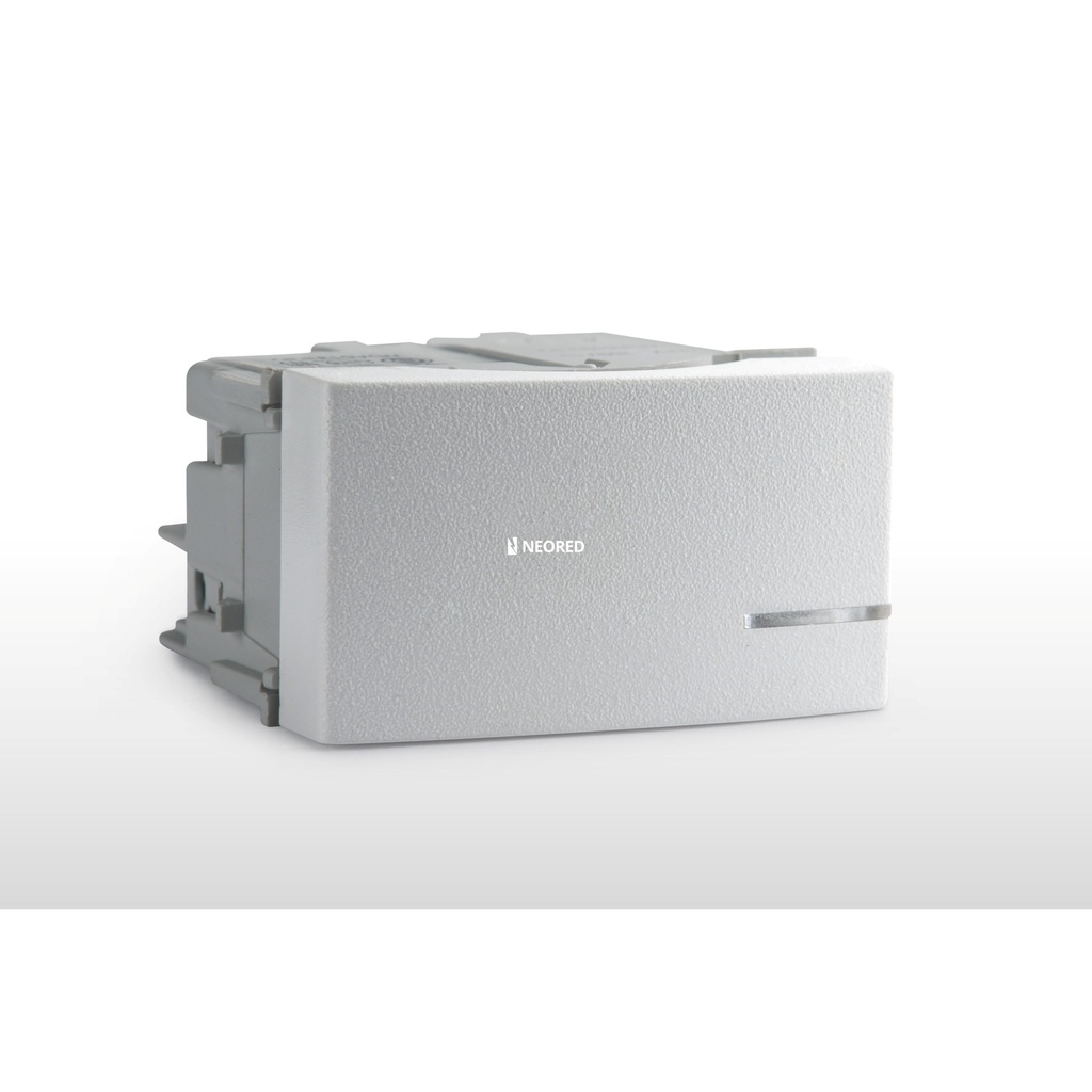 Pulsador Unipolar Tecla Elevada S/Tampografía 16A Blanco Roda/Class 