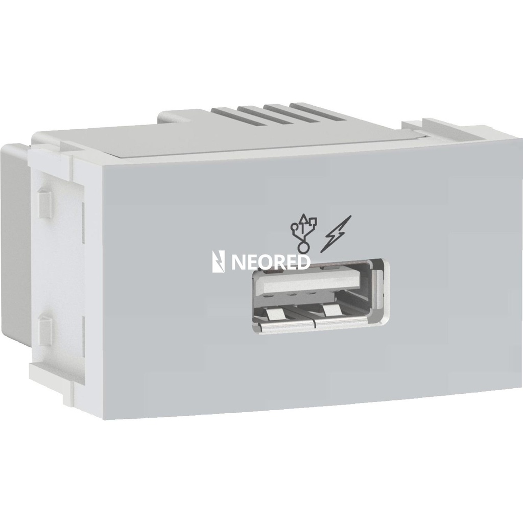 Toma USB de 1A - 220V - Línea Roda/Class - Blanco