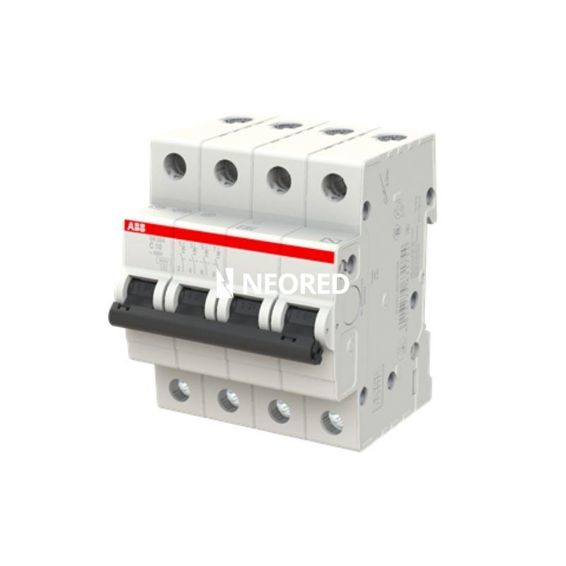 Interruptor termomagnético tetrapolar In 2A Icn = 4,5kA @ IEC60898 Curva C