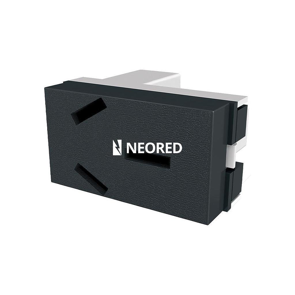 Tomacorriente 20A Bipolar + Tierra Negro