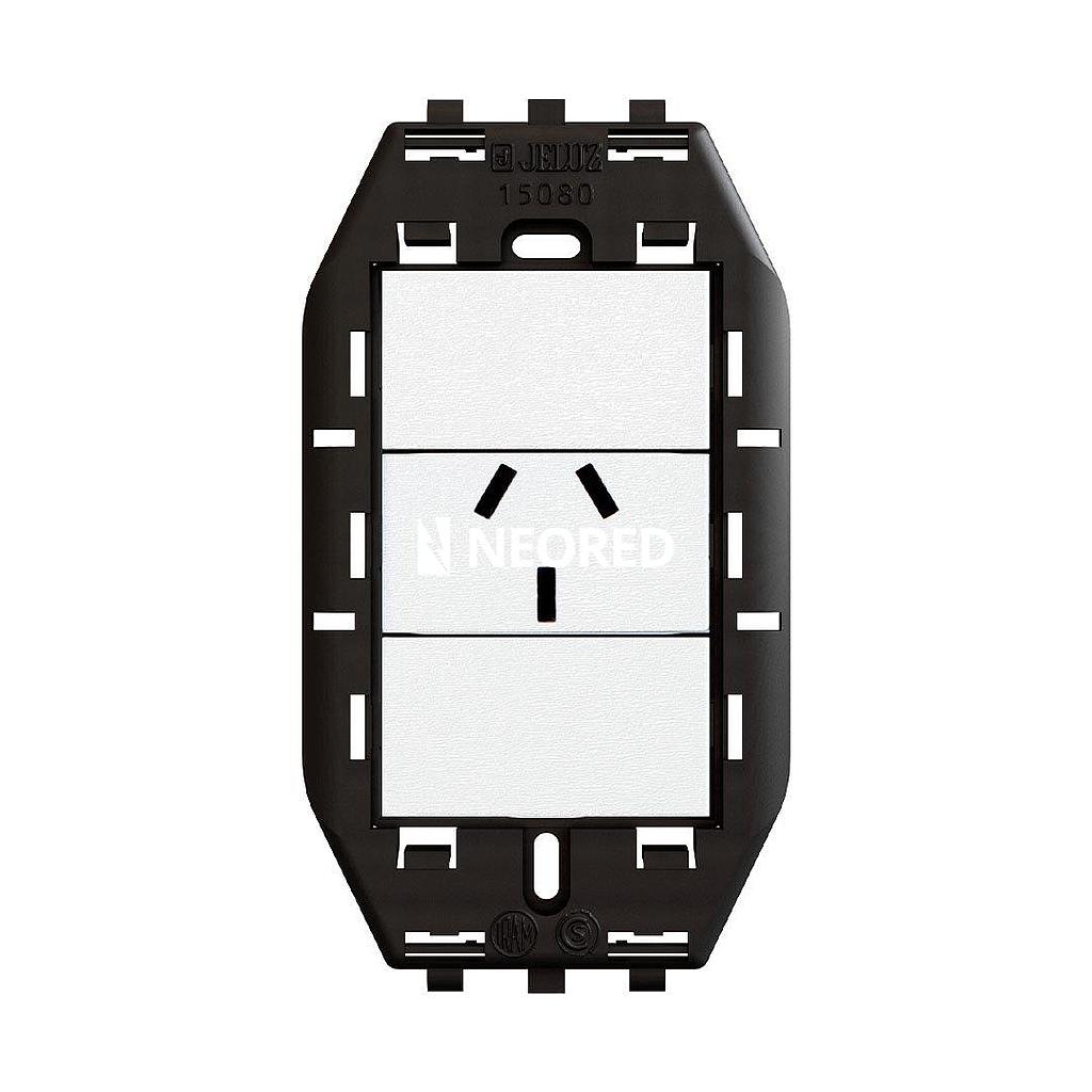 1 Tomacorriente Bipolar + Tierra 250Vca - 10A Normalizado