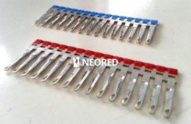 Puente de 10 polos para borne de 2,5mm Rojo   