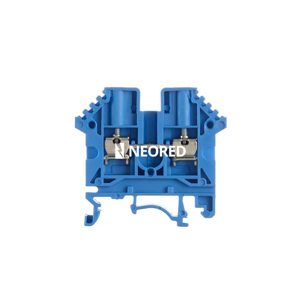 Borne de paso de color azul para conductor de 2,5mm² BPN-2,5-AZ