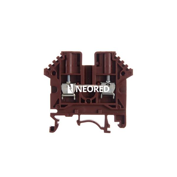 Borne de paso de color marrón para conductor de 2,5mm² BPN-2,5-MA