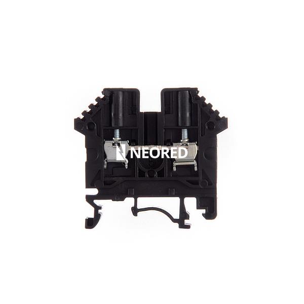 Borne de paso de color negro para conductor de 2,5mm² BPN-2,5-NG