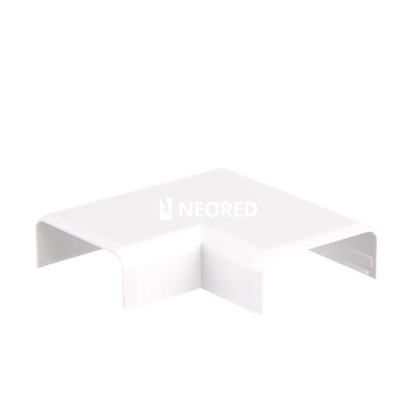 Curva plana para cablecanal 20x10mm. color blanco ELE-2010-BL