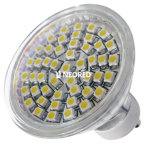 LAMPARA A LED DICROICA 48 LEDS 3W LUZ VERDE