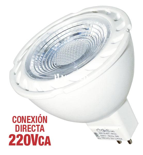 LAMPARA A LED DICROICA 5W 230VCA LUZ CALIDA