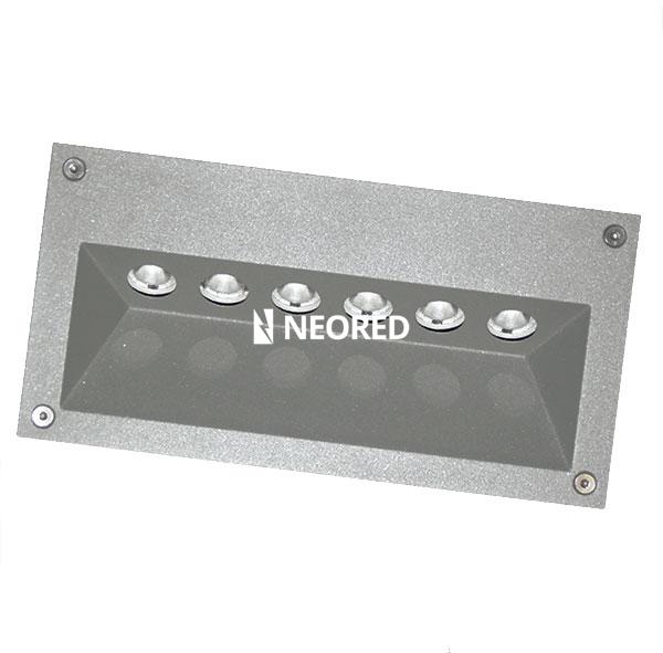 LUMINARIA DE EXT. PARA PARED DE EMPOTRAR 6X1W