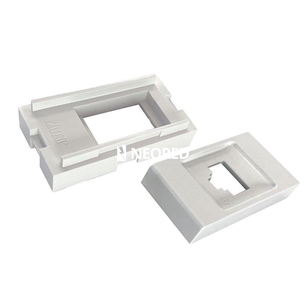 Conjunto Soporte RJ 45 Blanco