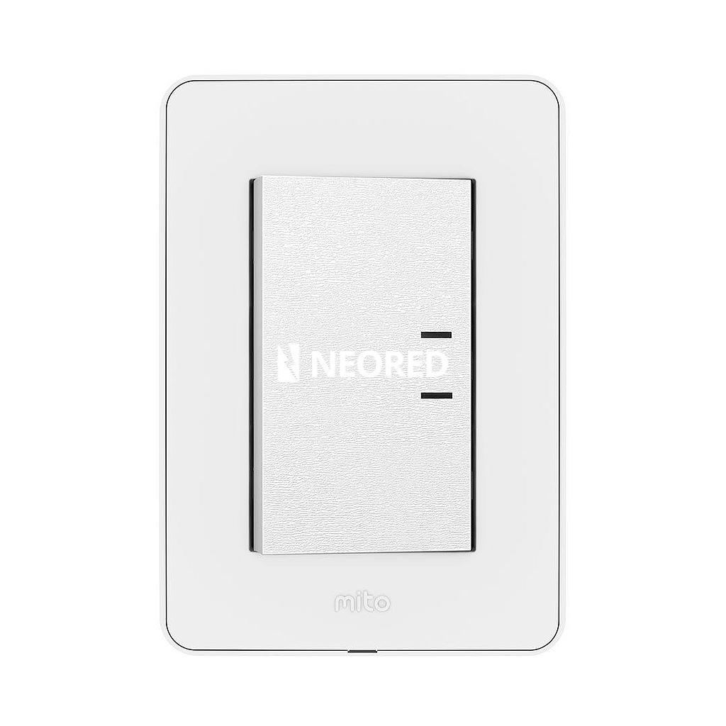 1 Interruptor Unipolar Teclón 220Vca - 10A  Blanco/Blanco