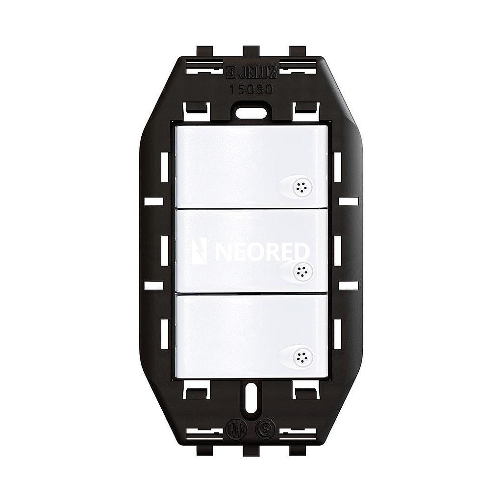 3 Interruptores Unipolar Tecla Arco 220Vca - 10A