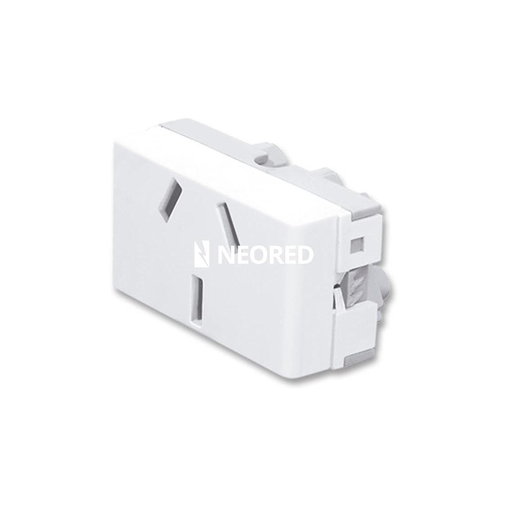 Toma. Bipolar + Tierra - 10A Blanco