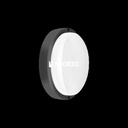 TORTUGA MACROLED REDONDA MARCO NEGRO 12W - IP54 - AC100-265V - FP:0,9 - 1080 lm - BLANCO FRIO