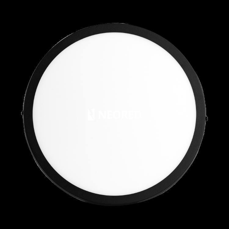 Panel plafon circular negro 24W Macroled frio