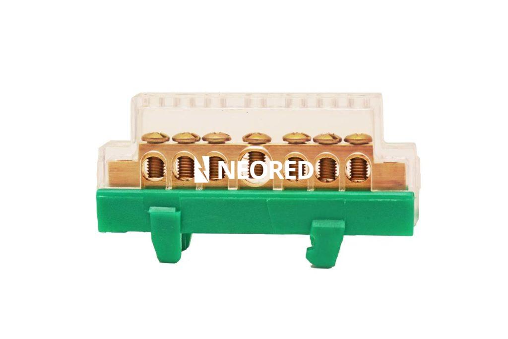 Distribuidor unipolar 125A Un 1000V verde