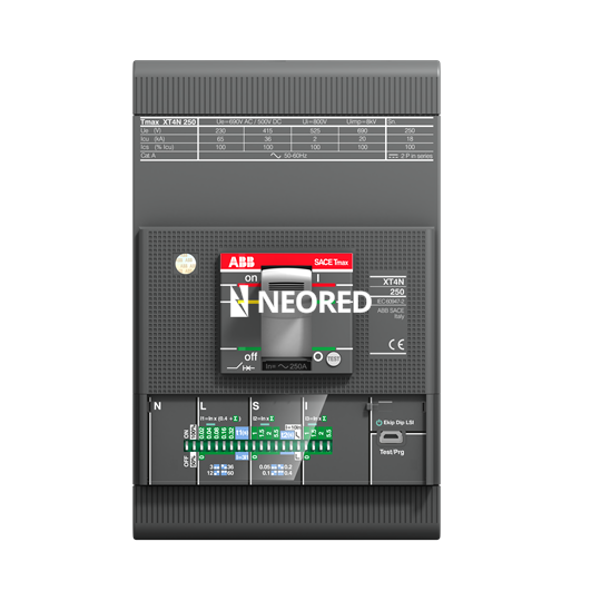 Dis-Interruptor Tmax XT tripolar In = 250A - Icu = 36kA, Ics = 100% Icu @ 380VCA 