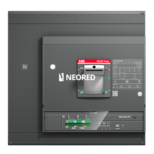 Interruptor Tmax XT tetrapolar In = 800A - Icu = 36kA, Ics = 100% Icu @ 380VCA 