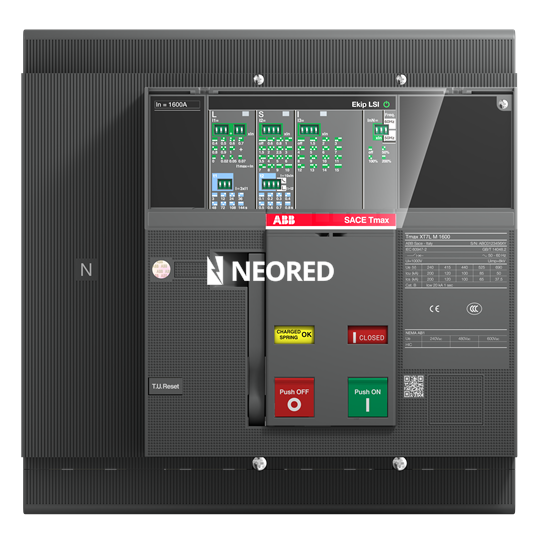 Interruptor Tmax XT tetrapolar In = 1000A - Icu = 50kA, Ics = 100% Icu @ 380VCA (motorizable)