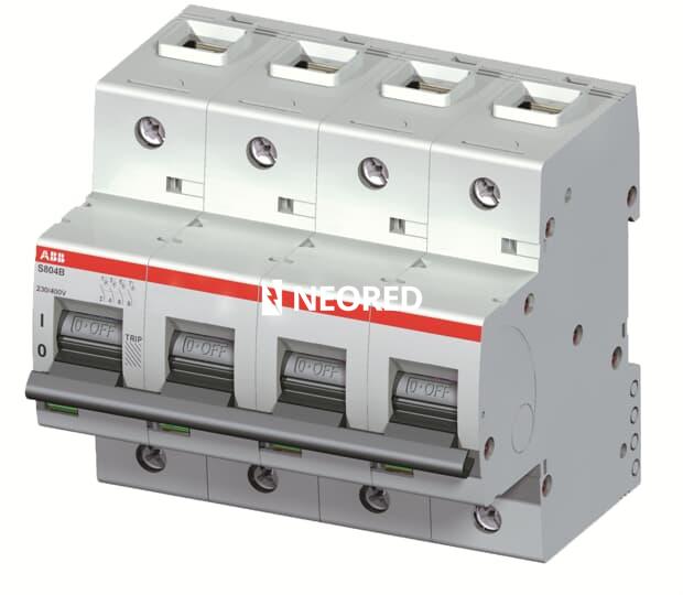 Dis-Interruptor termomagnético tetrapolar In 80. Icu = 16kA Ics = 10kA. Curva C