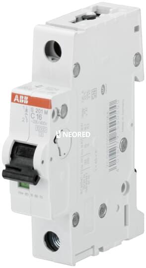 Interruptor termomagnético unipolar In 1A. Icn = 10kA @ IEC60898 Icu :  15 kA @ IEC60947-2  Curva C