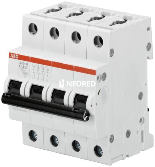 Interruptor termomagnético tetrapolar In 1A. Icn = 10kA @ IEC60898 Icu :  15 kA @ IEC60947-2  Curva C