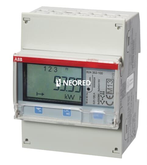 Med. de ener. tri. 230/400V, indirecto via TI, Energia Activa y Reactiva, 4Q, Control de tarifa, Com ModBus RS485 Clase 0,5s - 2DI + 2DO Programable