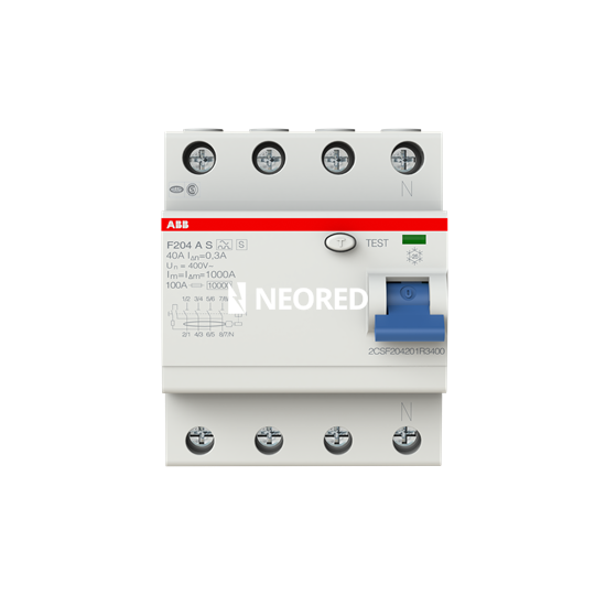 Interruptor diferencial Tetrapolar  In 40A Sens = 300 mA