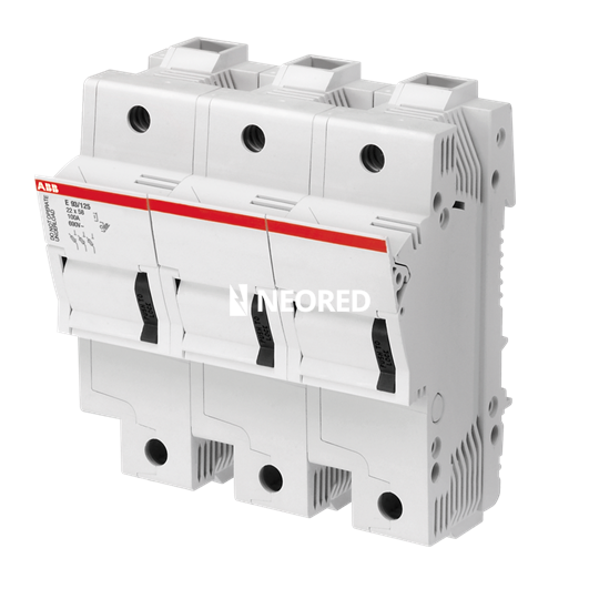 Seccionador portafusible tripolar 100 A, 22X58