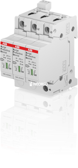 Descargador Tipo 2 - 40kA Trifasico sin Neutro Uf=275V Enchufable c/ Señalizacion