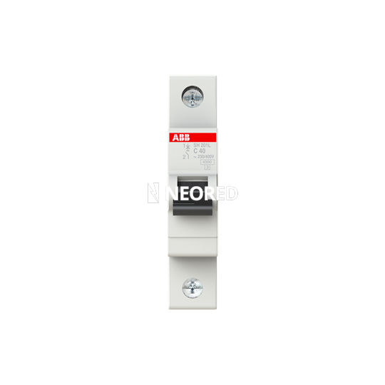 Interruptor termomagnético unipolar   In 40A Icn = 4,5kA @ IEC60898 Curva C