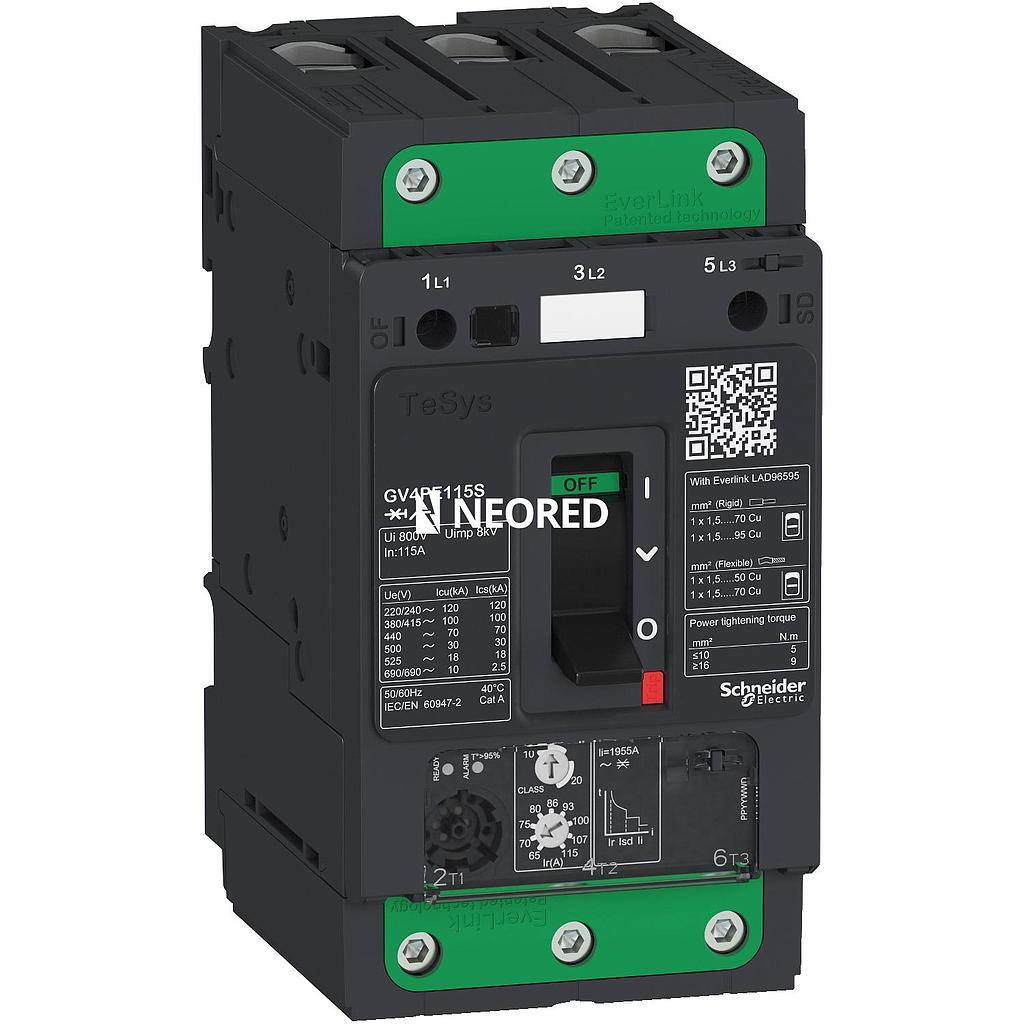 GUARDAMOTOR TERMOMAG GV4 65/115A 100KA