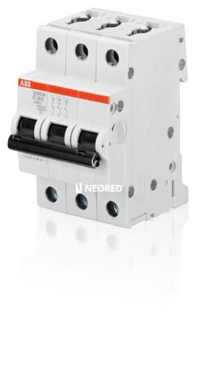 Interruptor termomagnético tripolar In 25A. Icn = 10kA @ IEC60898 Icu :  15 kA @ IEC60947-2  Curva C