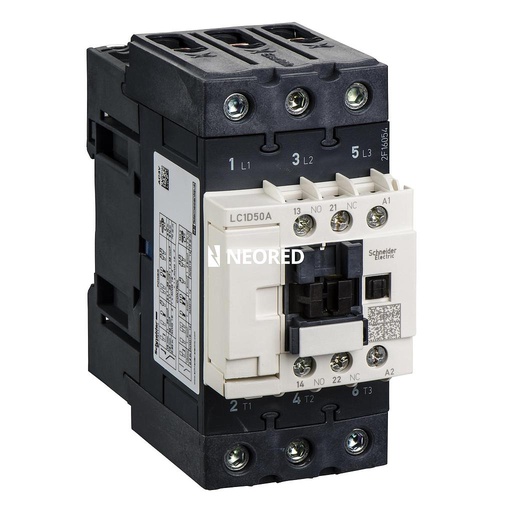 [SCHLC1D50AM7] Contactor Tripolar (1na+1nc) TeSys D 50A 220 Vca 50/60Hz Evlk