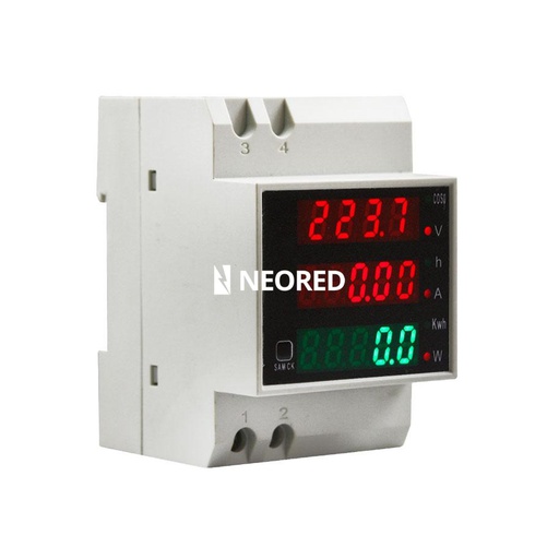 [GRAGF-100VAW-H] VOLTIMETRO AMPERIMETRO WATT COF DIN RESETEABLE