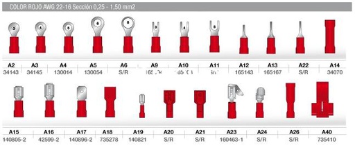 [GABA-17] PALA MACHO ROJO 6,35