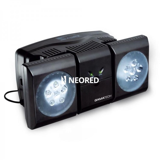 [GAMGX - 2F 1230 LL] UNIDAD DE EMERGENCIA LED - EQUIPO FAROS - 2 x BAT. LITIO-ION - C/ LAMPARA LED 2 x 6W (Aut: 3hs)