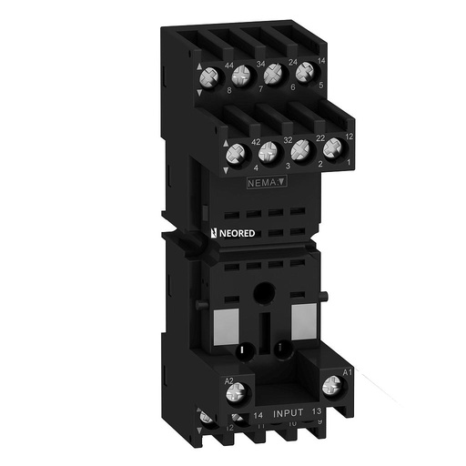 [SCHRXM4AB2P7] Relé miniatura, 6A, 4NANC, 230VAC, con led