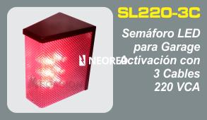 [MSISL220-3C] Semáforo LED 220 VCA, accionamiento con 3 cables