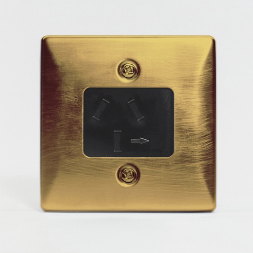 [CAM6307] TOMA DE PISO C/TAPA DE BRONCE